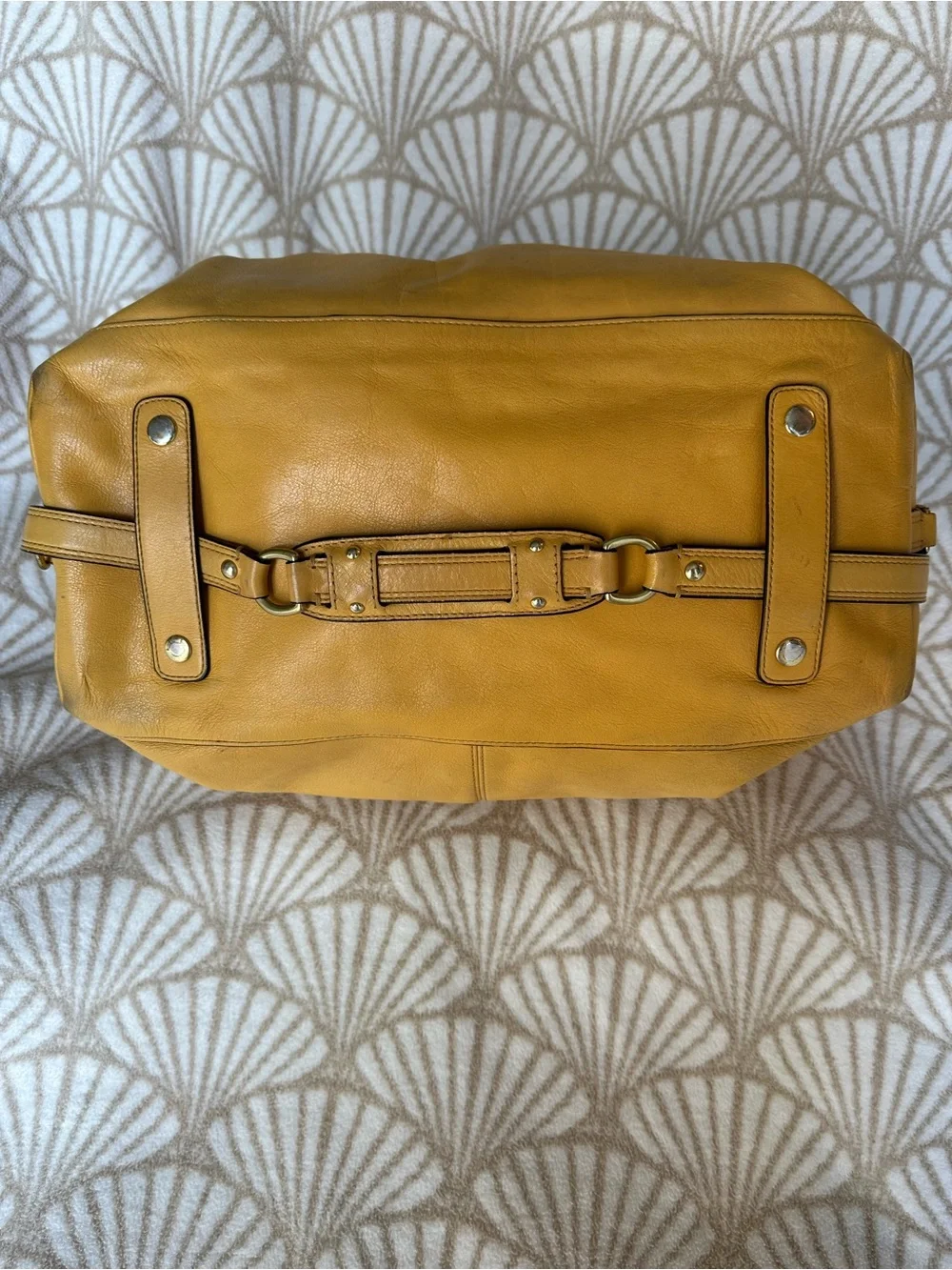 Coach Mustard Yellow Leather Satchel with Tags